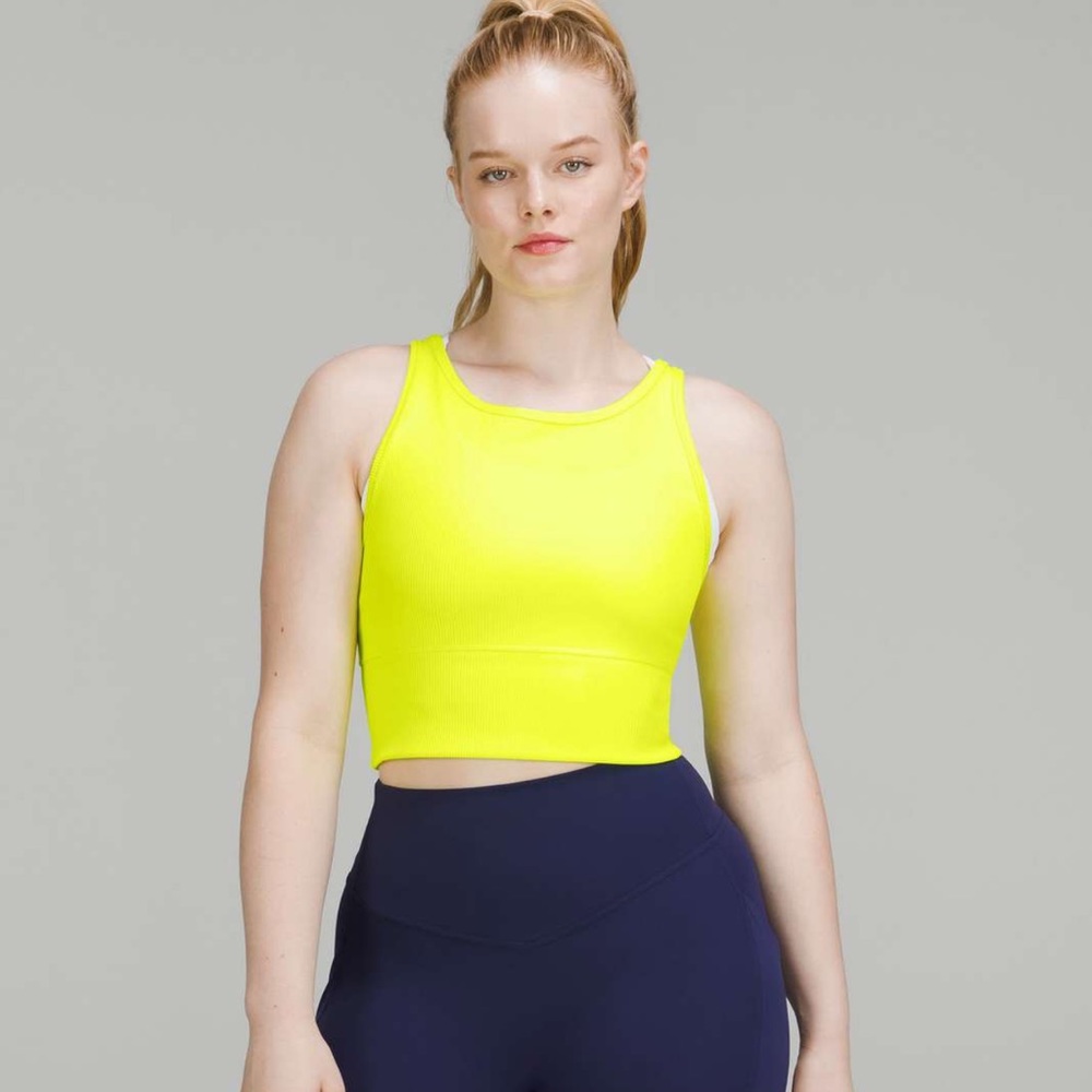 Lululemon Power Pivot Tank Highlight Yellow Size 6